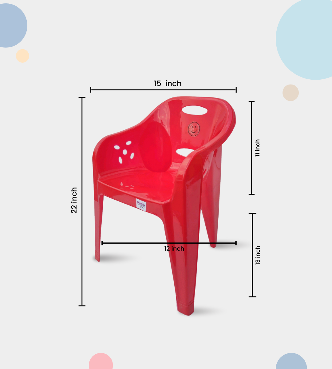 Marble Tub Baby Chair (Red)