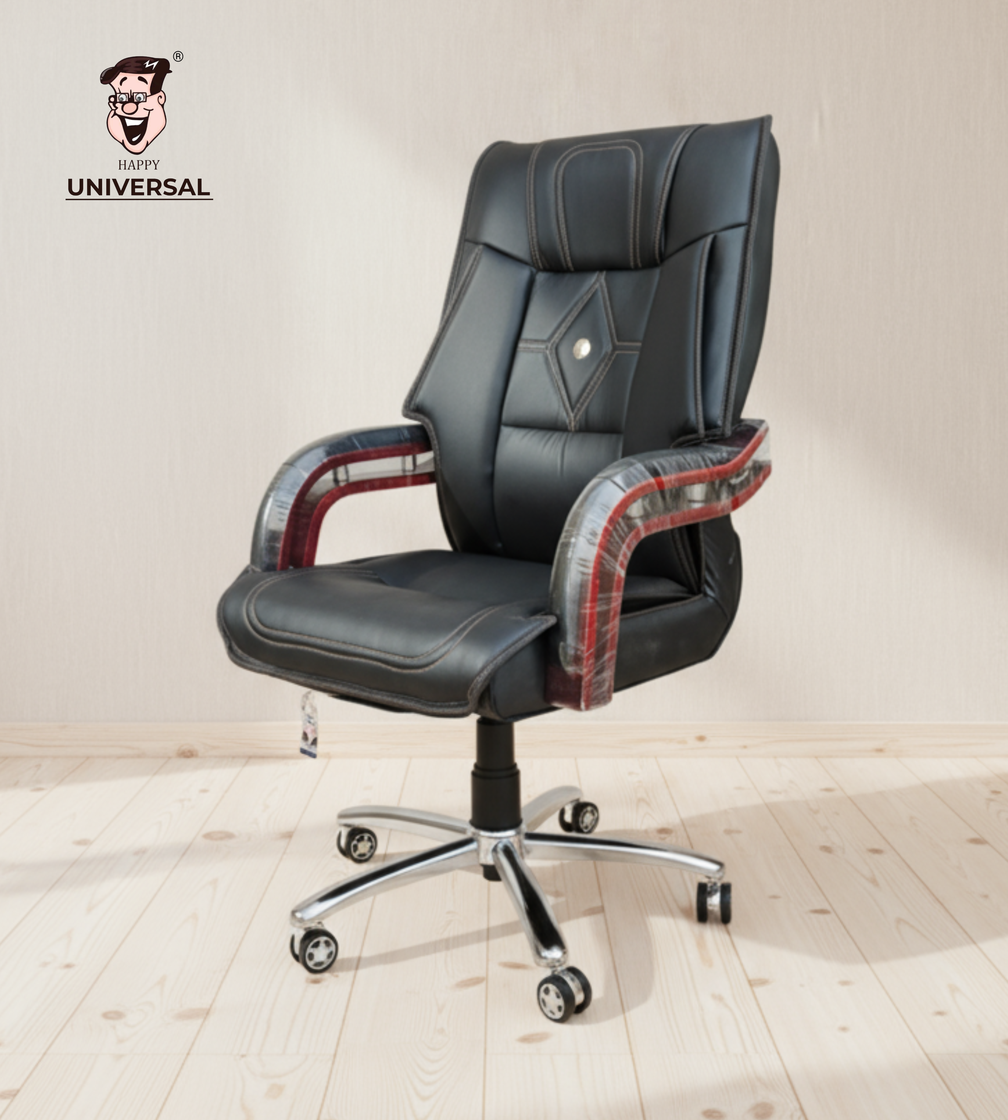 Wooden Frame Single Button (Black)